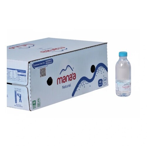 مياه منعا 330 مل كرتون 40 عبوة - Manaa Water 330ml Carton 40 Bottles