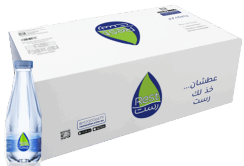 مياه رست 330 مل 40 عبوة عروض توصيل منازل مدارس مساجد - Rest Water 330ml 40 Bottles Delivery Offers