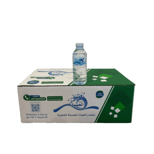 مياه الحبيبة 330 مل – كرتون 40 عبوة | Alhabiba Water 330ml – Carton of 40 Bottles – Home Water Delivery Khamis Mushait