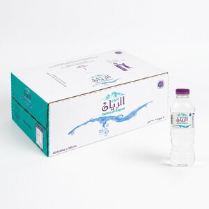 كرتون مياه الريان 330 مل يحتوي على 40 عبوة بلاستيكية.